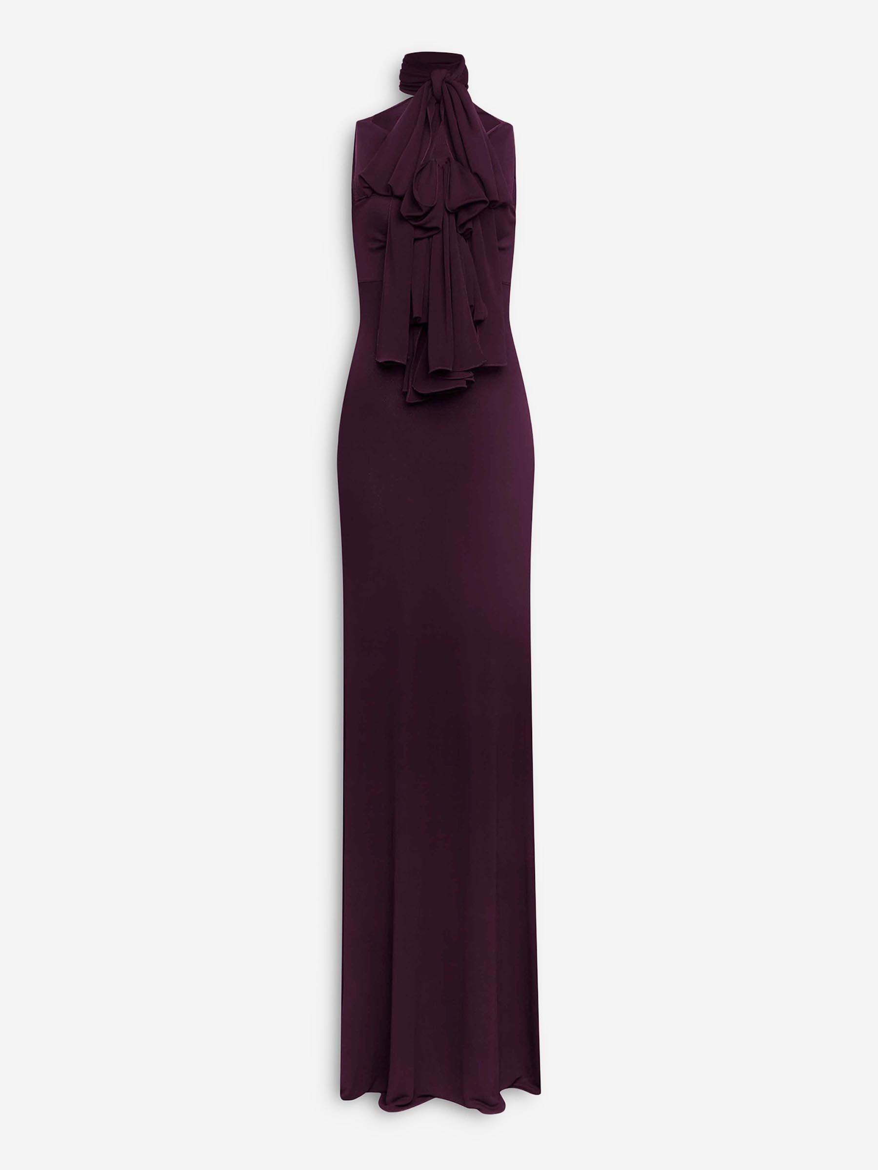 Alaïa Mujer Barcelona Vestido Maxi Lazo color Burdeos sku 721-000615 01 - Foto 1