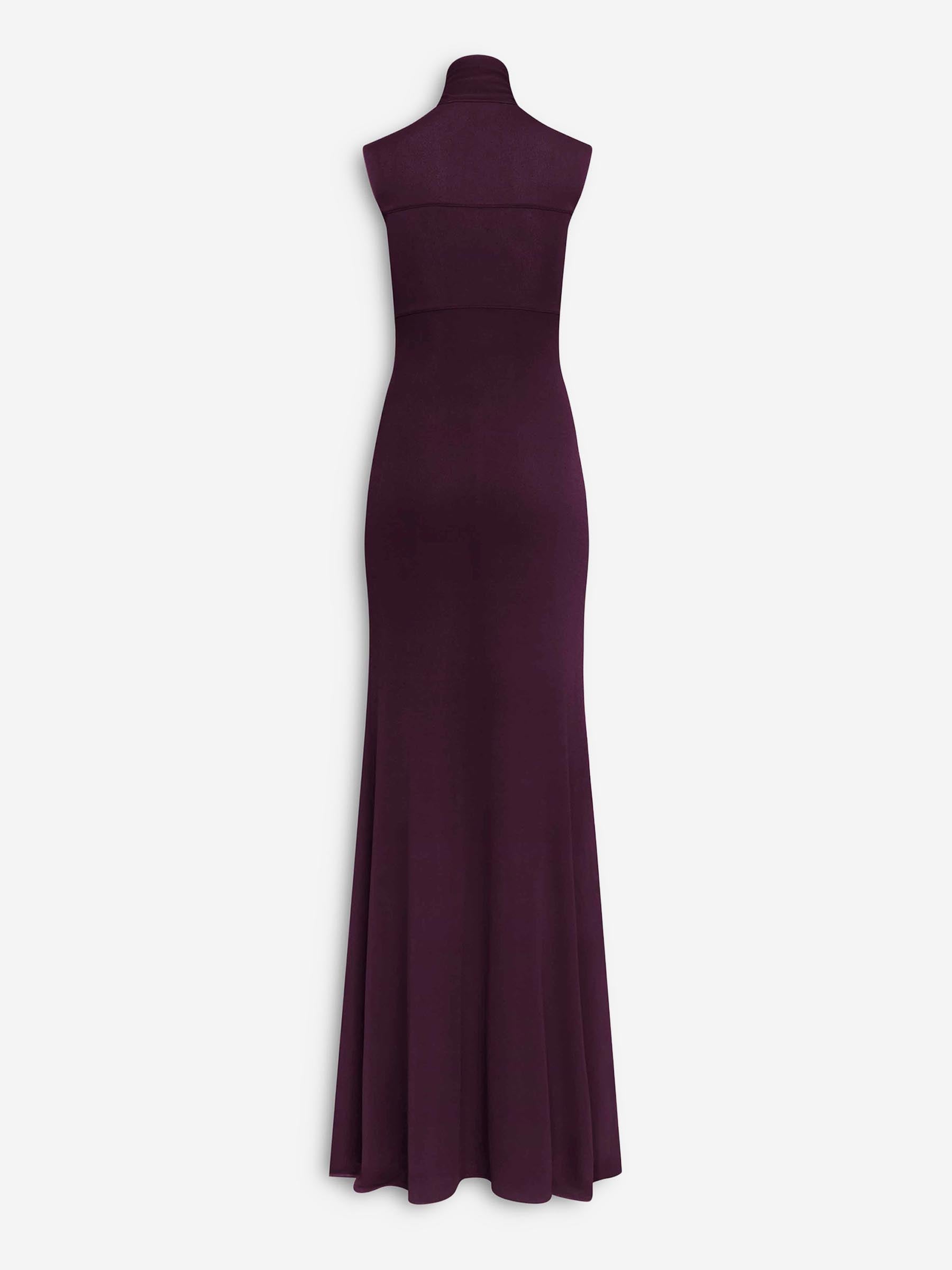 Alaïa Mujer Barcelona Vestido Maxi Lazo color Burdeos sku 721-000615 01 - Foto 2