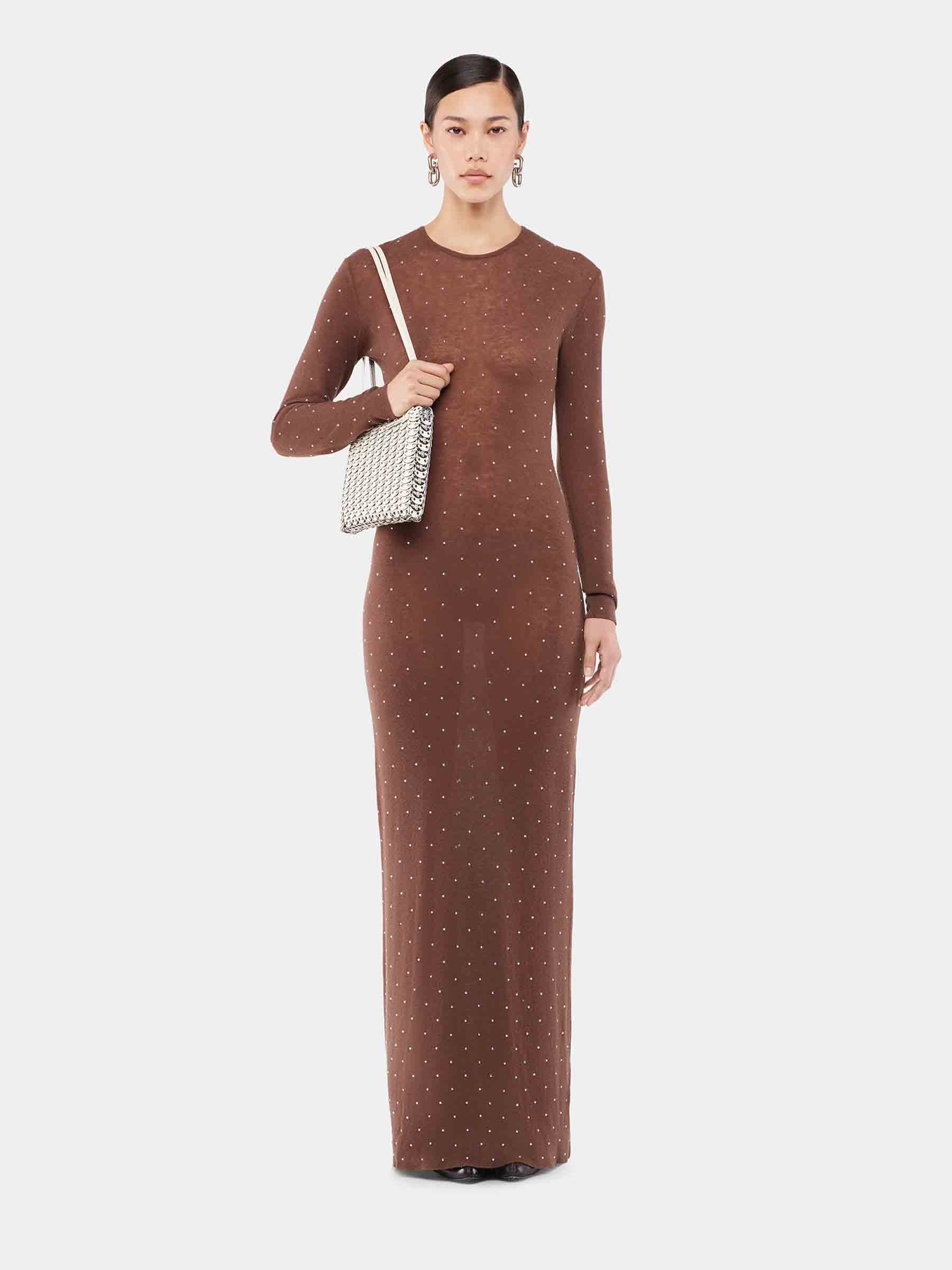 Rabanne Mujer Barcelona Vestido Midi Punto color Marrón sku 721-000616 01 - Foto 2