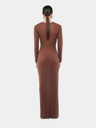 Rabanne Mujer Barcelona Vestido Midi Punto color Marrón sku 721-000616 01 - Foto 3