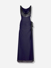 Rabanne Mujer Barcelona Vestido Maxi Drapeado color Azul Marino sku 721-000618 01 - Foto 1