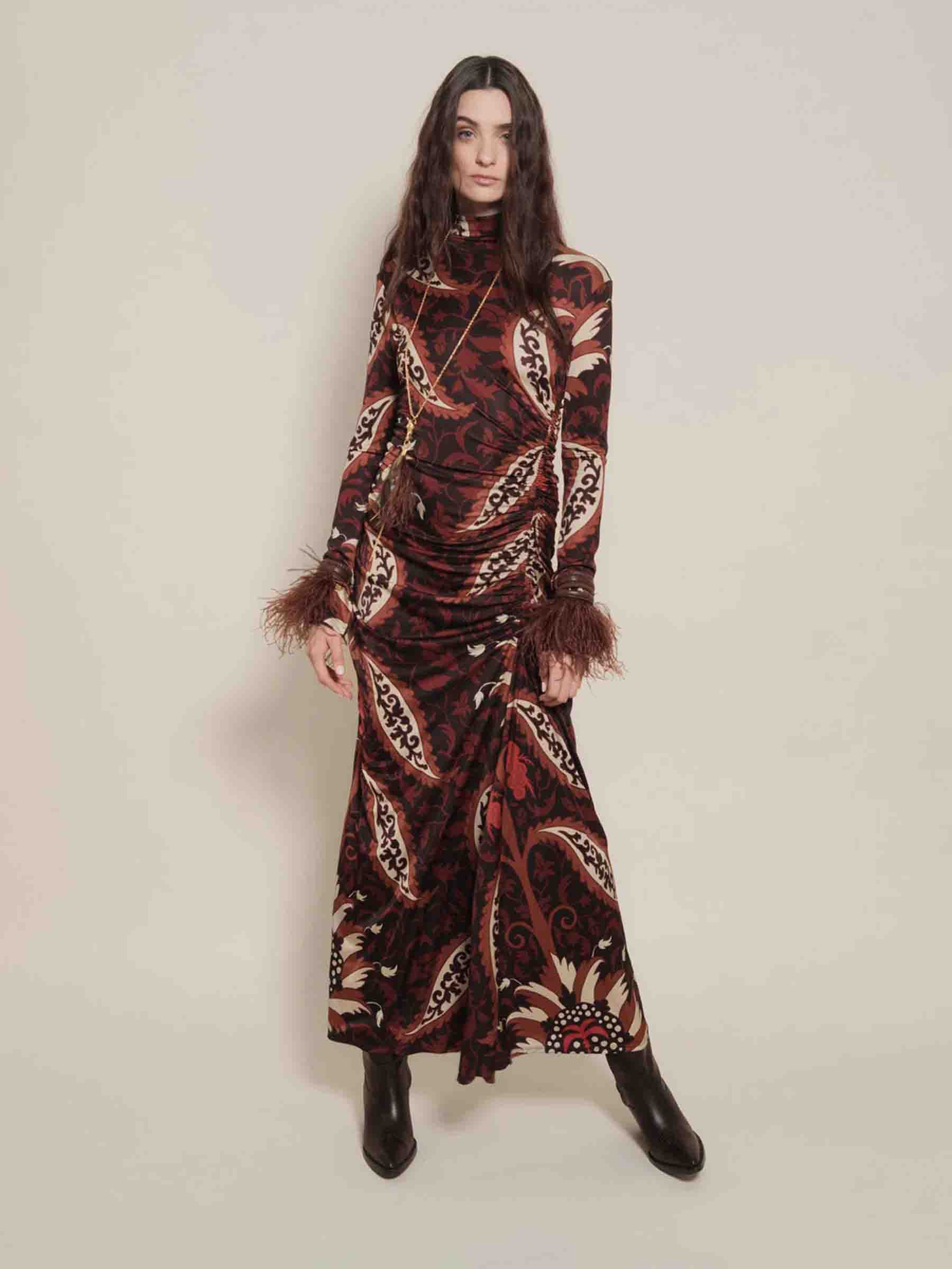 Johanna Ortiz Mujer Barcelona Vestido Maxi Start Point color Burdeos sku 721-000621 01 - Foto 2