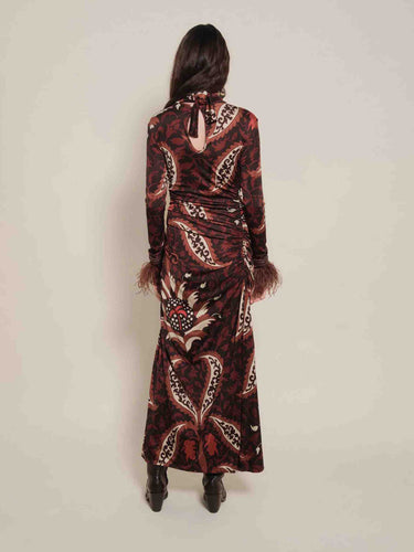 Johanna Ortiz Mujer Barcelona Vestido Maxi Start Point color Burdeos sku 721-000621 01 - Foto 3