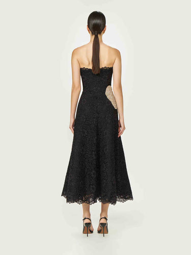 Costarellos Mujer Barcelona Vestido Midi Hallis color Negro sku 721-000624 01 - Foto 3