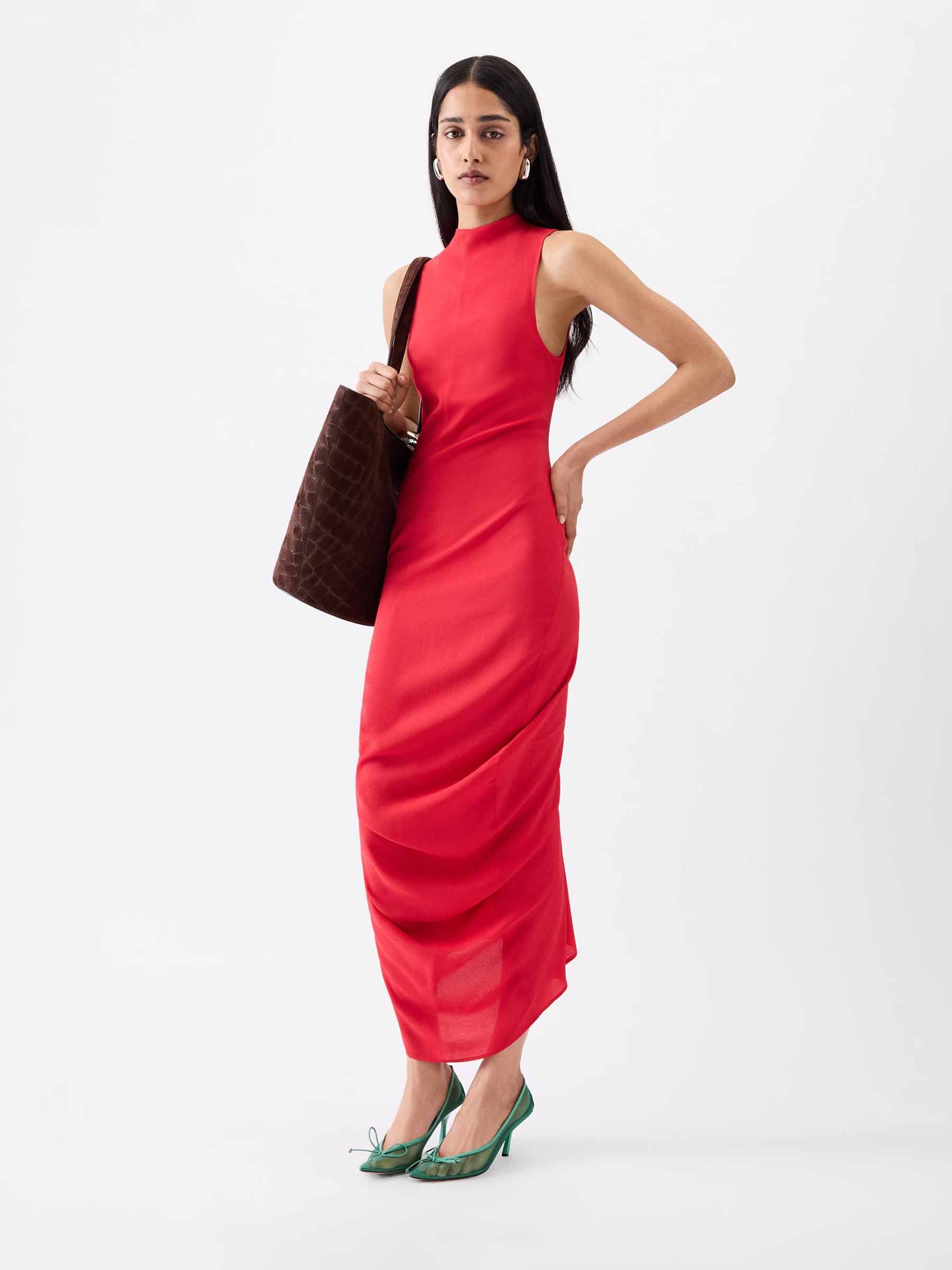 Jacquemus Mujer Barcelona Vestido Midi J color Rojo sku 721-000626 01 - Foto 2
