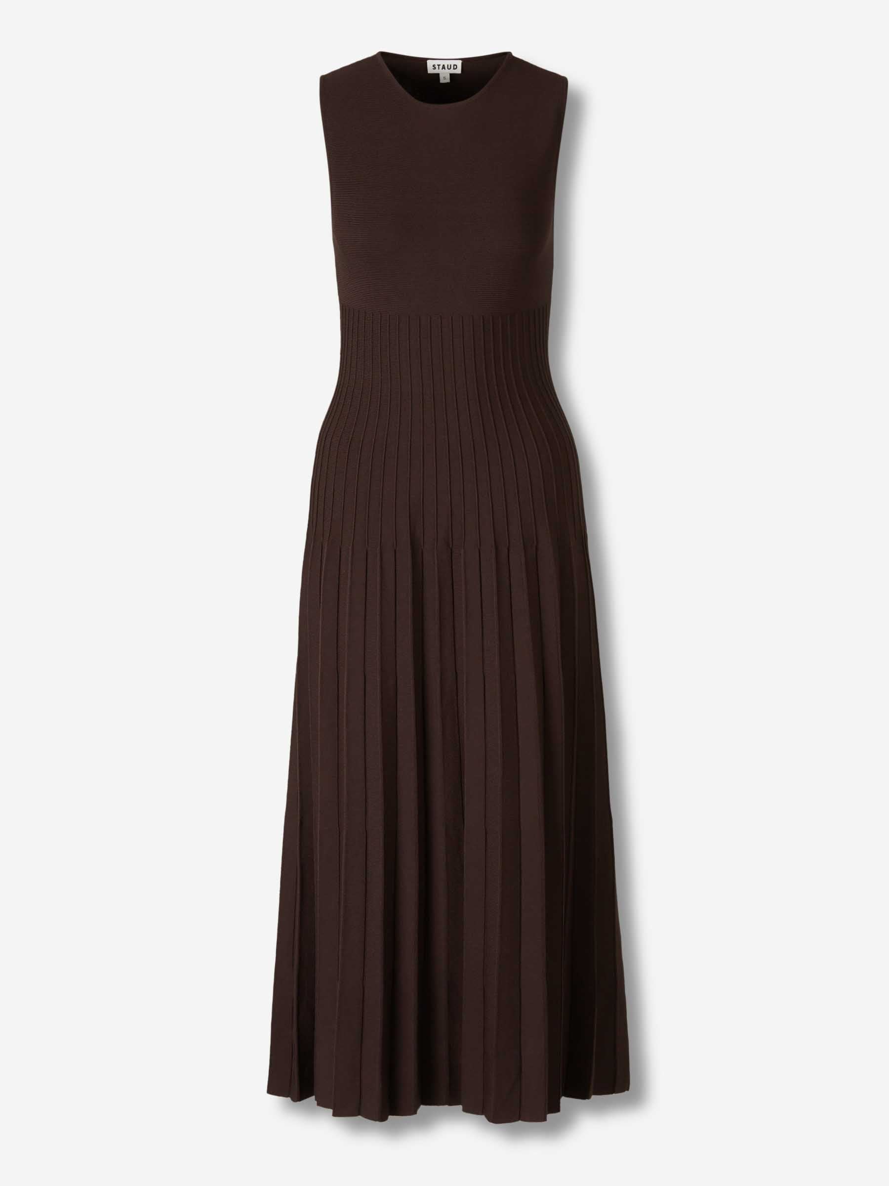 Staud Mujer Barcelona Vestido Midi Elyse color Marrón Oscuro sku 721-000638 01 - Foto 1