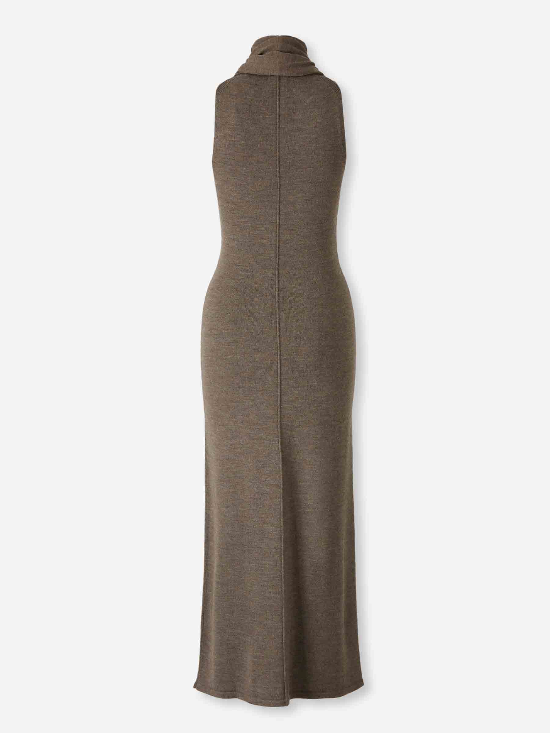 Midi Knit Dress - Marrn / L Midi Knit Dress - Marrn / L
