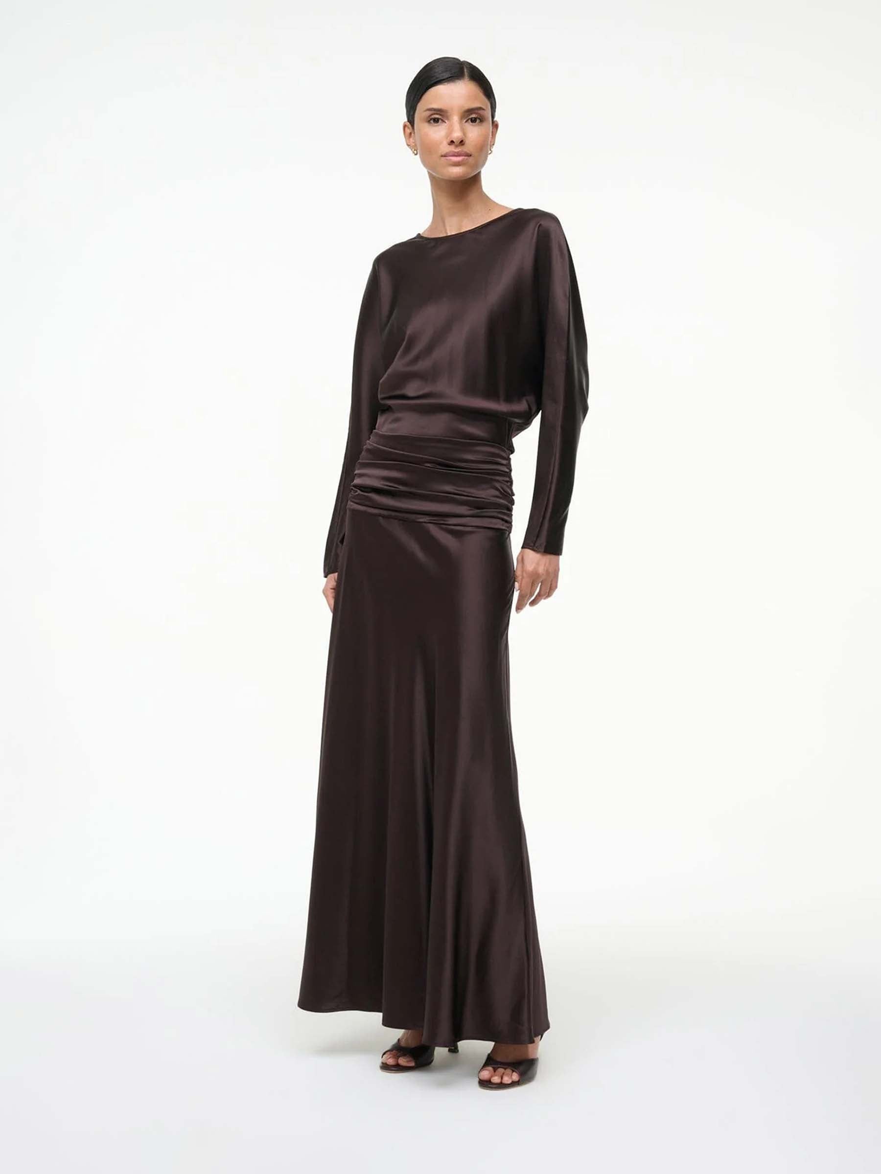 Staud Mujer Barcelona Vestido Maxi Freda color Marrón Oscuro sku 721-000640 01 - Foto 2