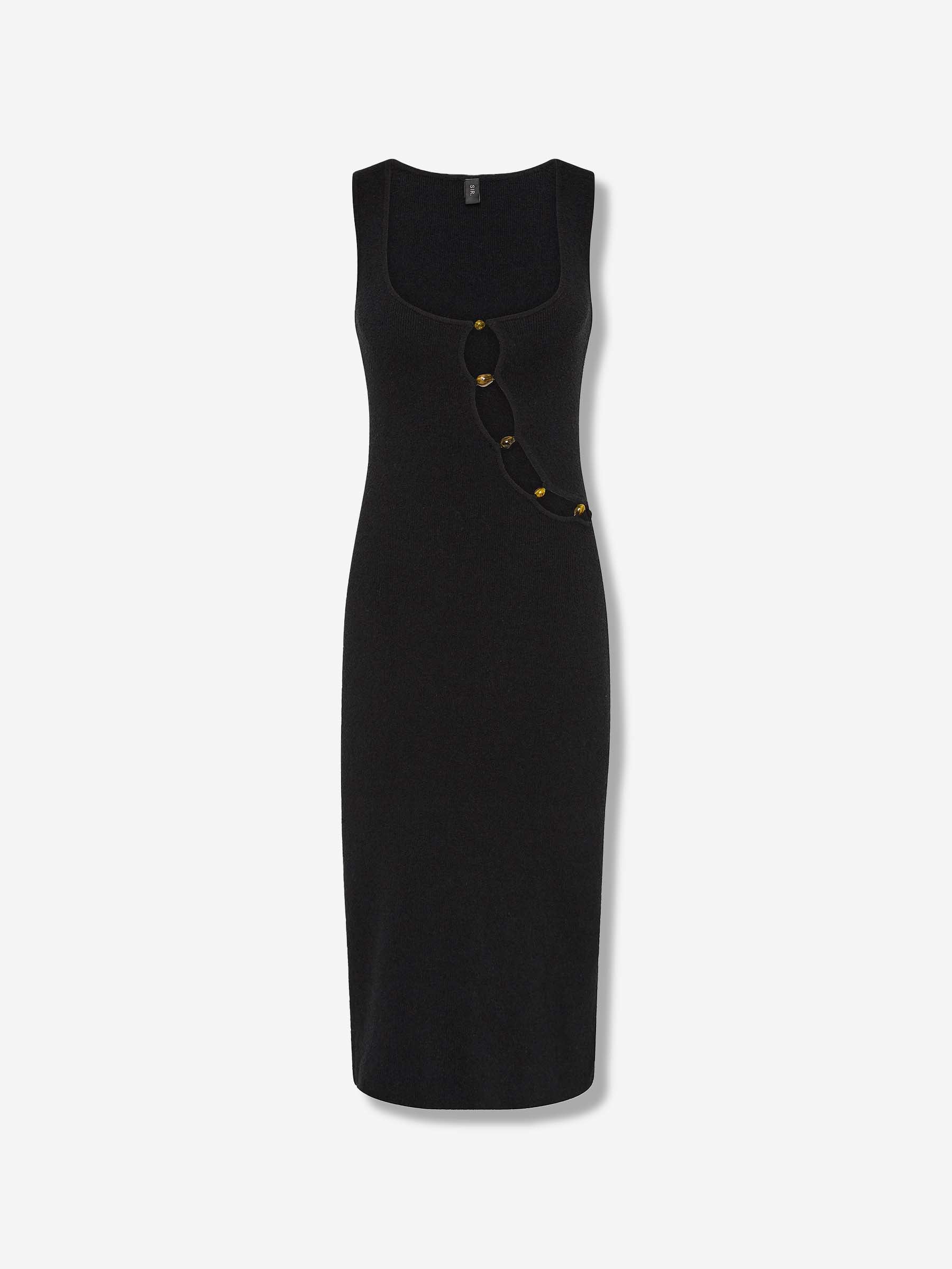 SIR. Mujer Barcelona Vestido Midi Algodón color Negro sku 721-000646 01 - Foto 1