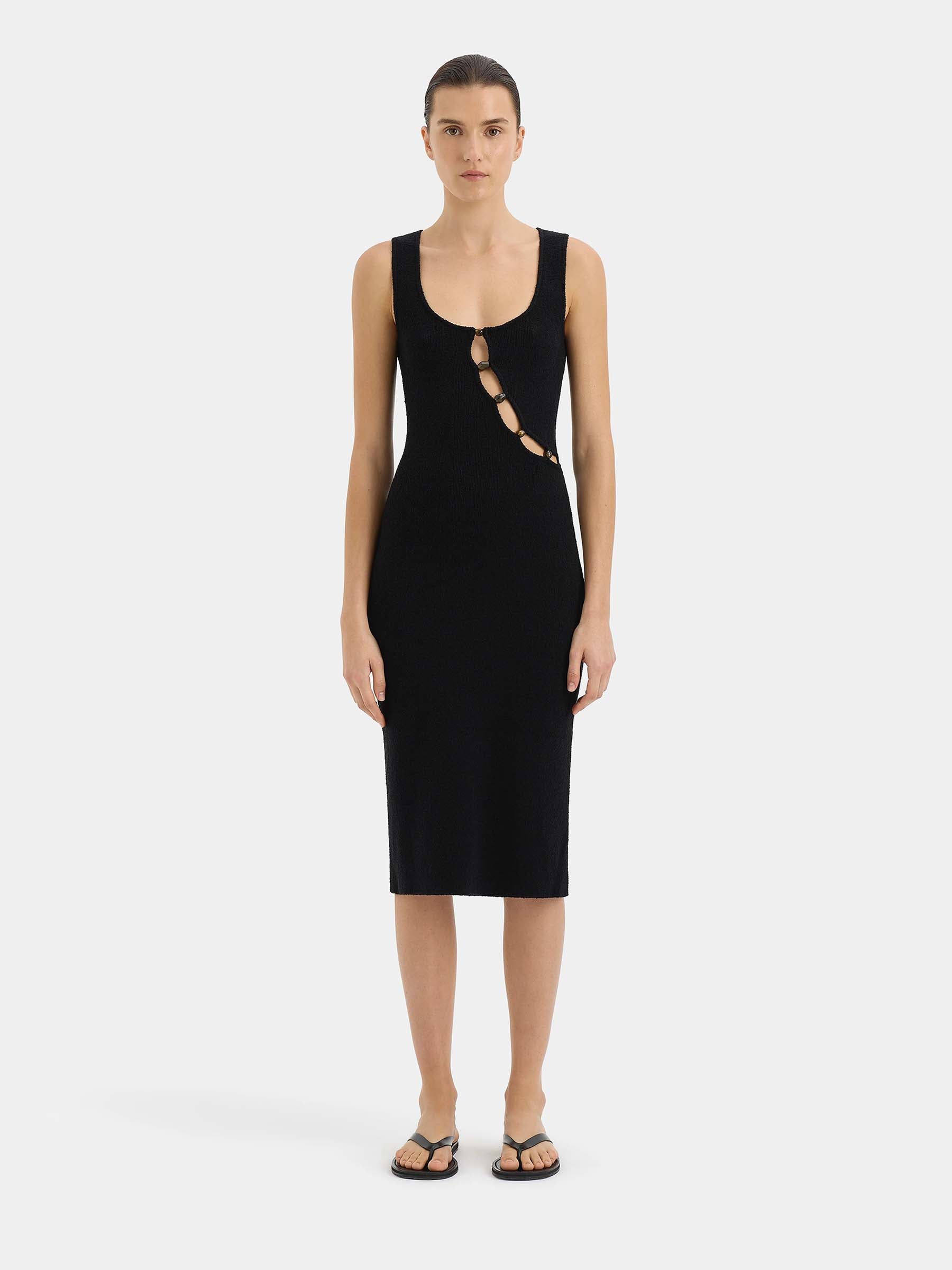SIR. Mujer Barcelona Vestido Midi Algodón color Negro sku 721-000646 01 - Foto 2