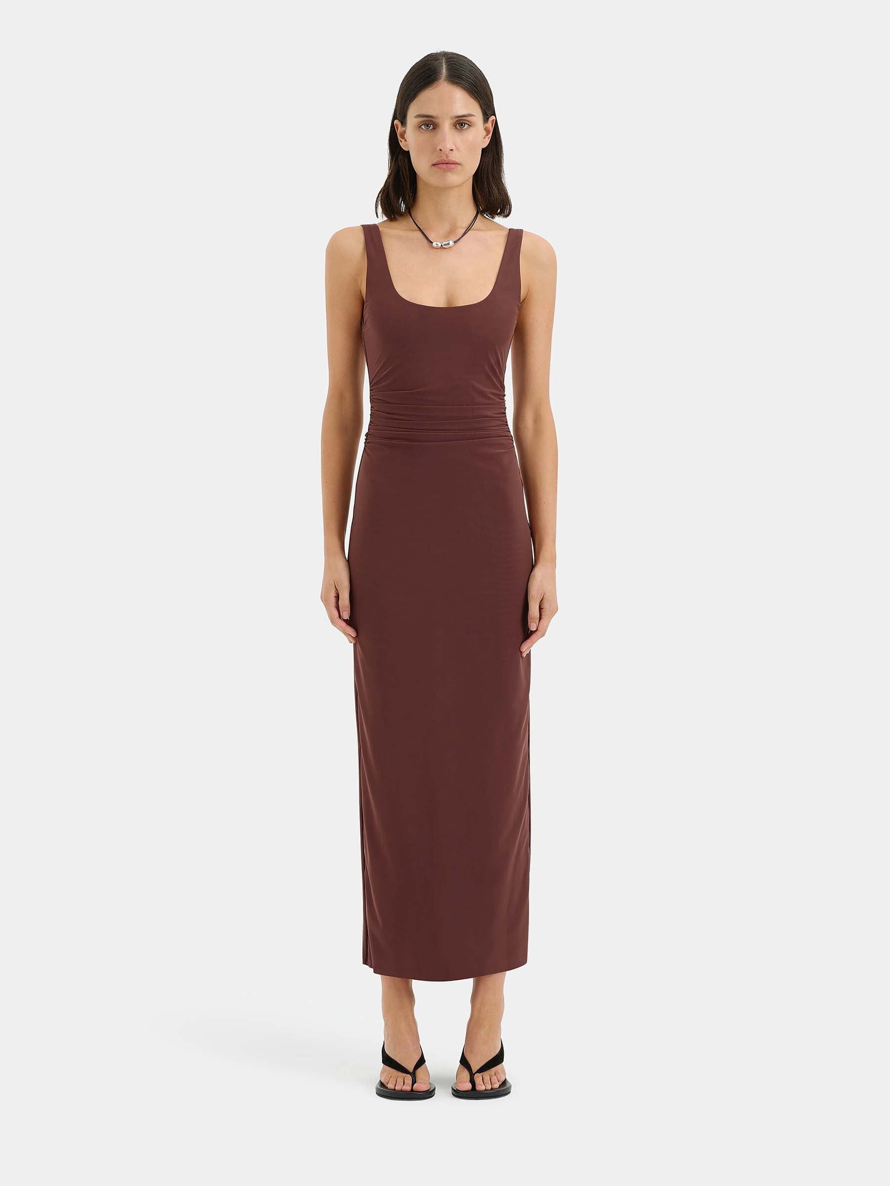 SIR. Mujer Barcelona Vestido Midi Jacques color Burdeos sku 721-000648 01 - Foto 2