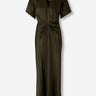 Victoria Beckham Mujer Barcelona Vestido Drapeado Midi color Verde Militar sku 721-000660 01 - Foto 1