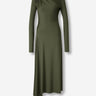 Victoria Beckham Mujer Barcelona Vestido Asimétrico Drapeado color Verde Militar sku 721-000664 01 - Foto 1