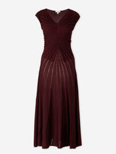 Alaïa Mujer Barcelona Vestido Midi Fruncido color Burdeos sku 721-000669 01 - Foto 1