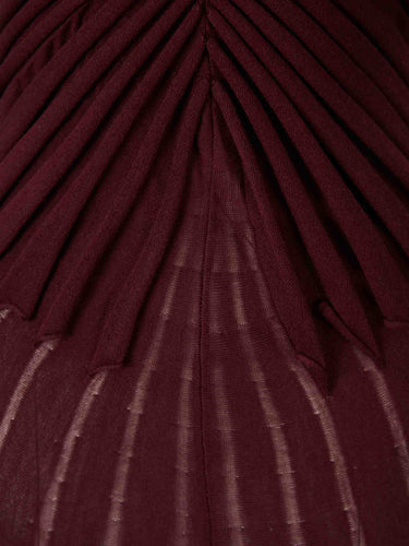 Alaïa Mujer Barcelona Vestido Midi Fruncido color Burdeos sku 721-000669 01 - Foto 4