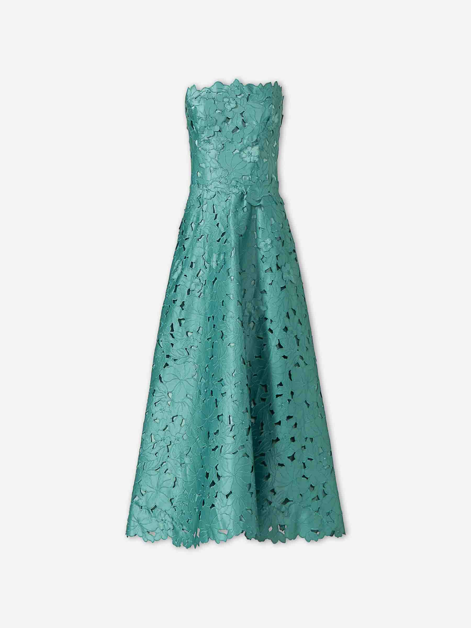 Costarellos Mujer Barcelona Vestido Midi Vella color Verde Turquesa sku 721-000671 01 - Foto 1