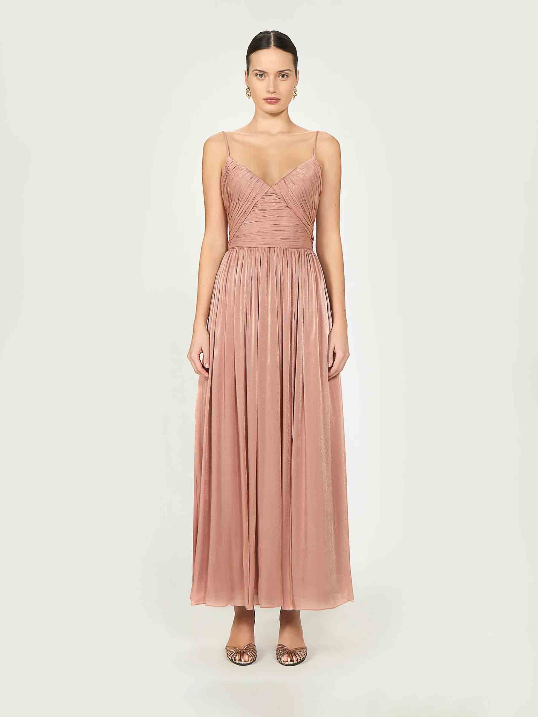 Costarellos Mujer Barcelona Vestido Maxi Fayla color Salmón sku 721-000672 01 - Foto 2