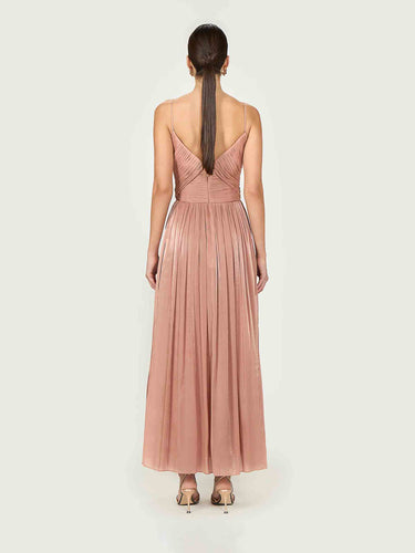 Costarellos Mujer Barcelona Vestido Maxi Fayla color Salmón sku 721-000672 01 - Foto 3