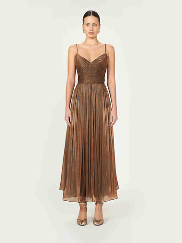 Costarellos Mujer Barcelona Vestido Maxi Fayla color Bronce sku 721-000672 02 - Foto 2