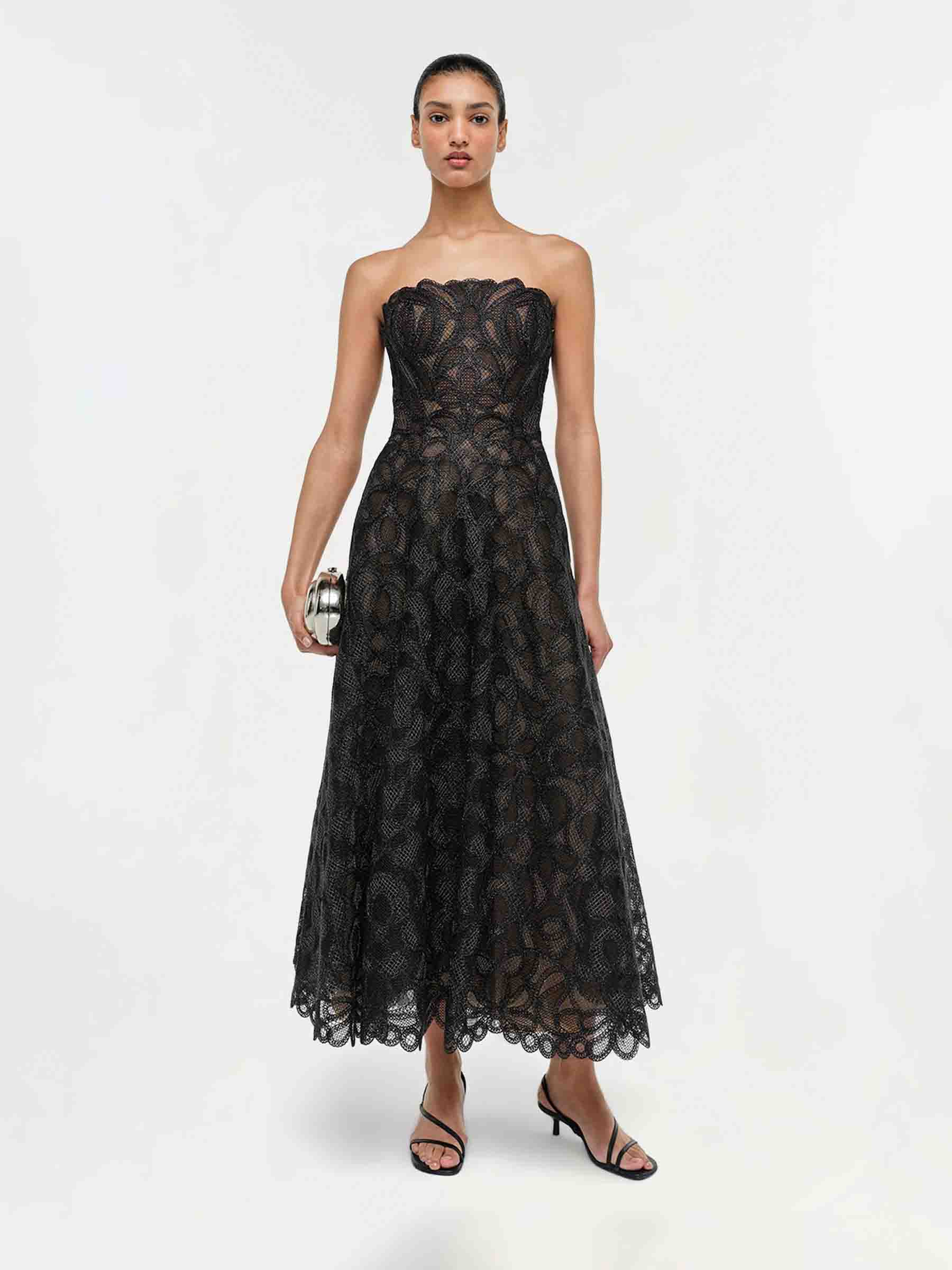 Simkhai Mujer Barcelona Vestido Midi Elvina color Negro sku 721-000674 01 - Foto 2