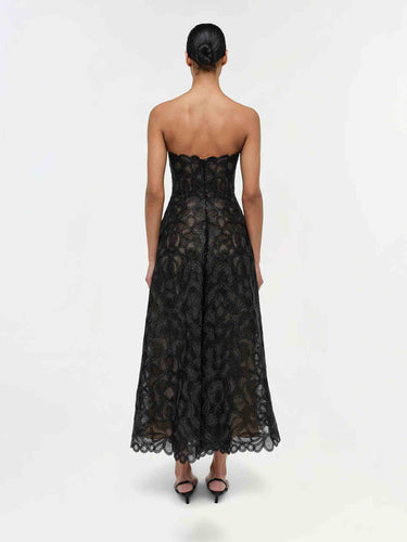 Simkhai Mujer Barcelona Vestido Midi Elvina color Negro sku 721-000674 01 - Foto 3