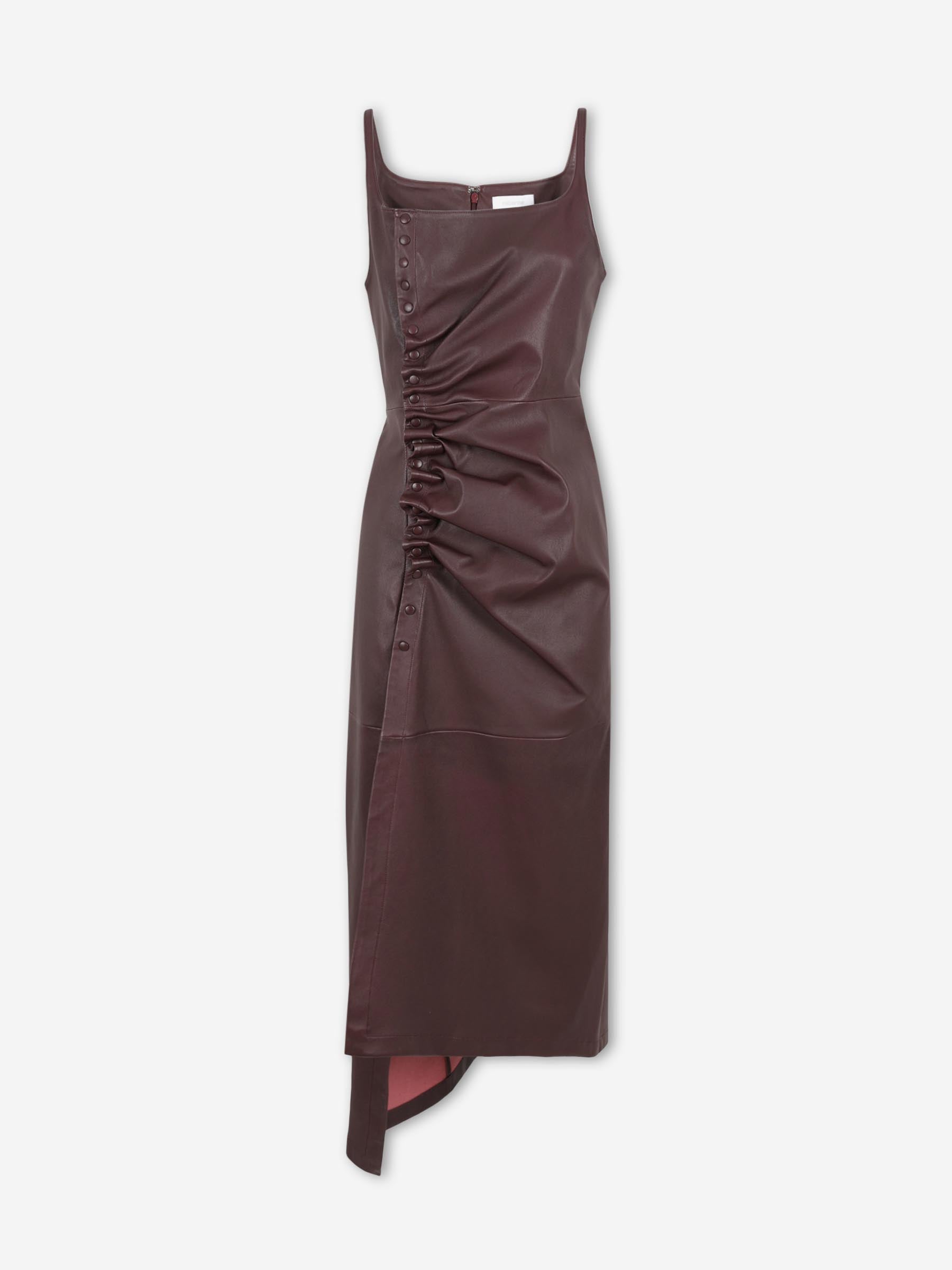 Rabanne Mujer Barcelona Vestido Midi Drapeado color Burdeos sku 721-000677 01 - Foto 1