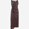 Rabanne Mujer Barcelona Vestido Midi Drapeado color Burdeos sku 721-000677 01 - Foto 1