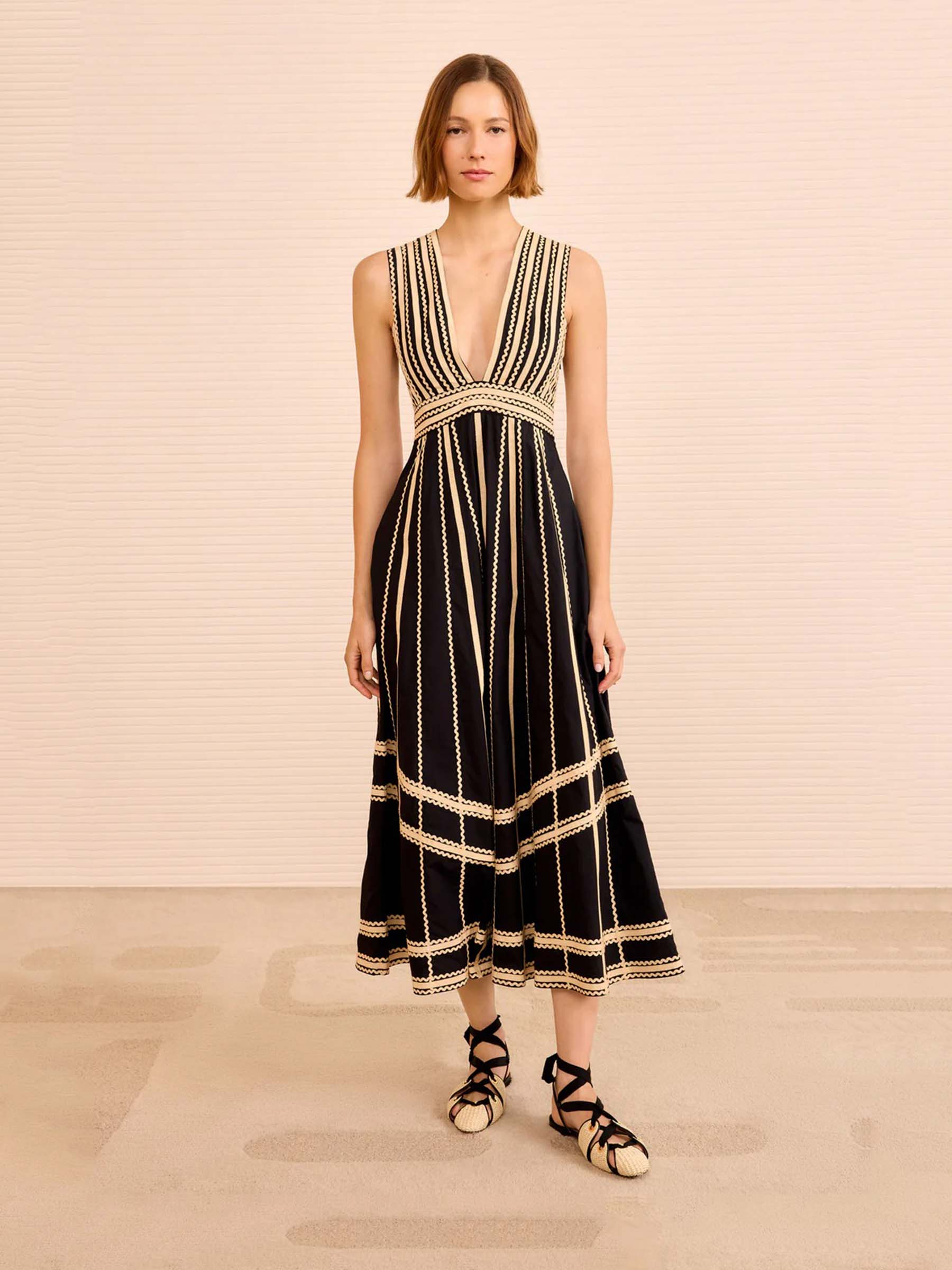 Ulla Johnson Mujer Barcelona Vestido Midi Palermo color Negro sku 721-000684 01 - Foto 2