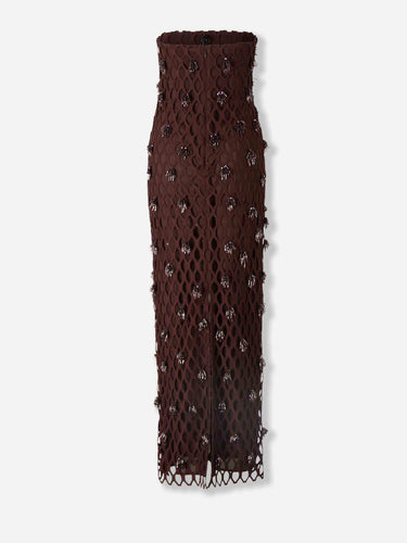 Simkhai Mujer Barcelona Vestido Midi color Burdeos sku 721-000685 01 - Foto 2