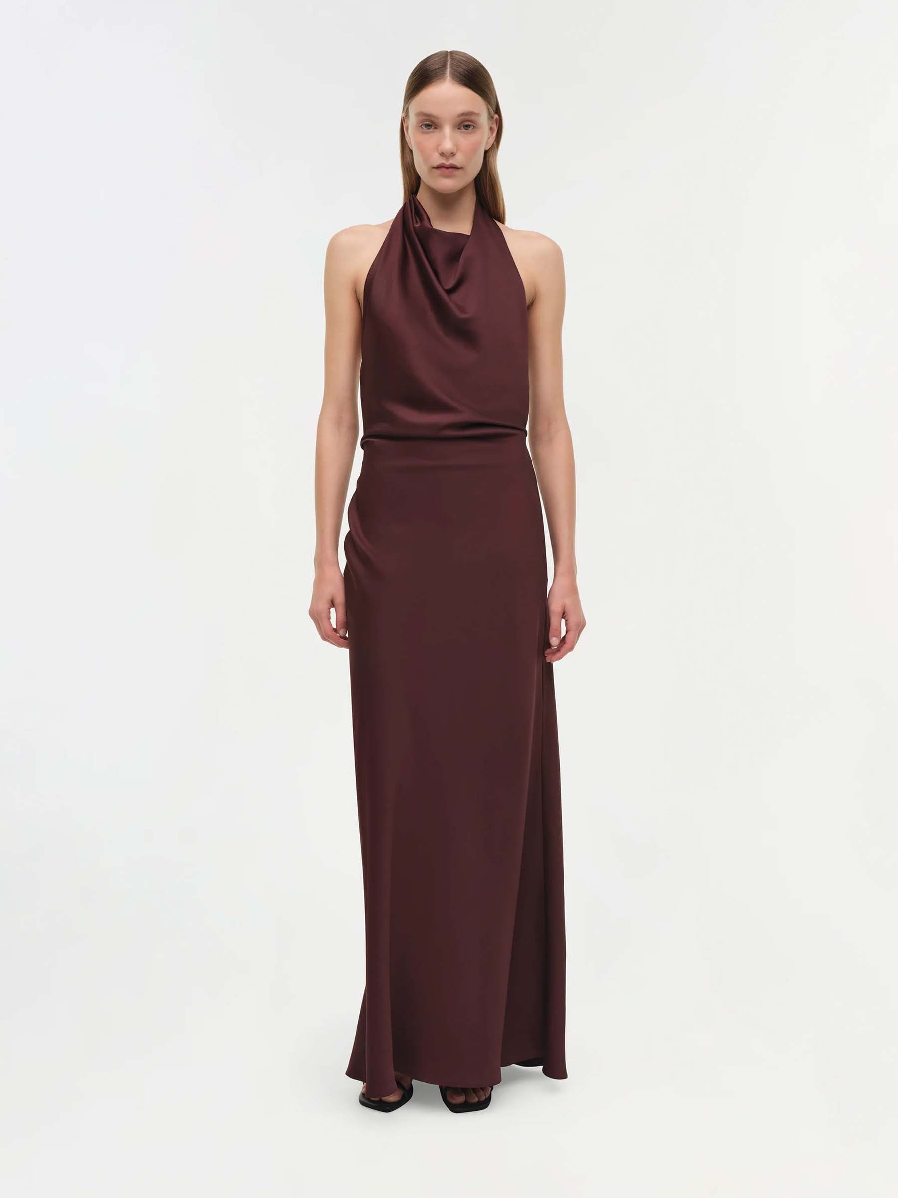 Simkhai Mujer Barcelona Vestido Maxi Satén color Burdeos sku 721-000688 01 - Foto 2