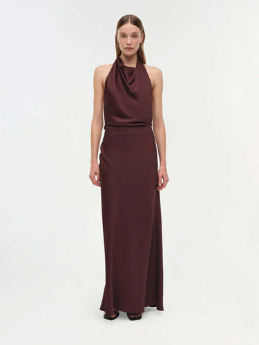 Simkhai Mujer Barcelona Vestido Maxi Satén color Burdeos sku 721-000688 01 - Foto 2