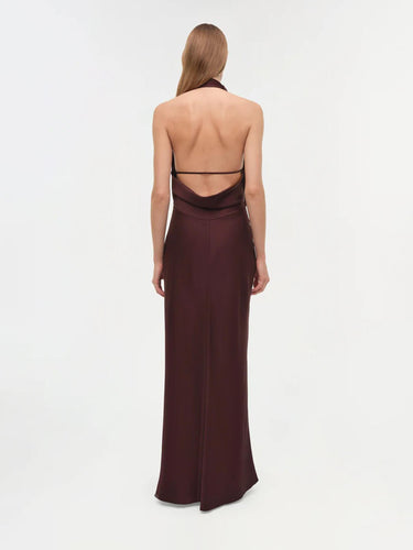 Simkhai Mujer Barcelona Vestido Maxi Satén color Burdeos sku 721-000688 01 - Foto 3