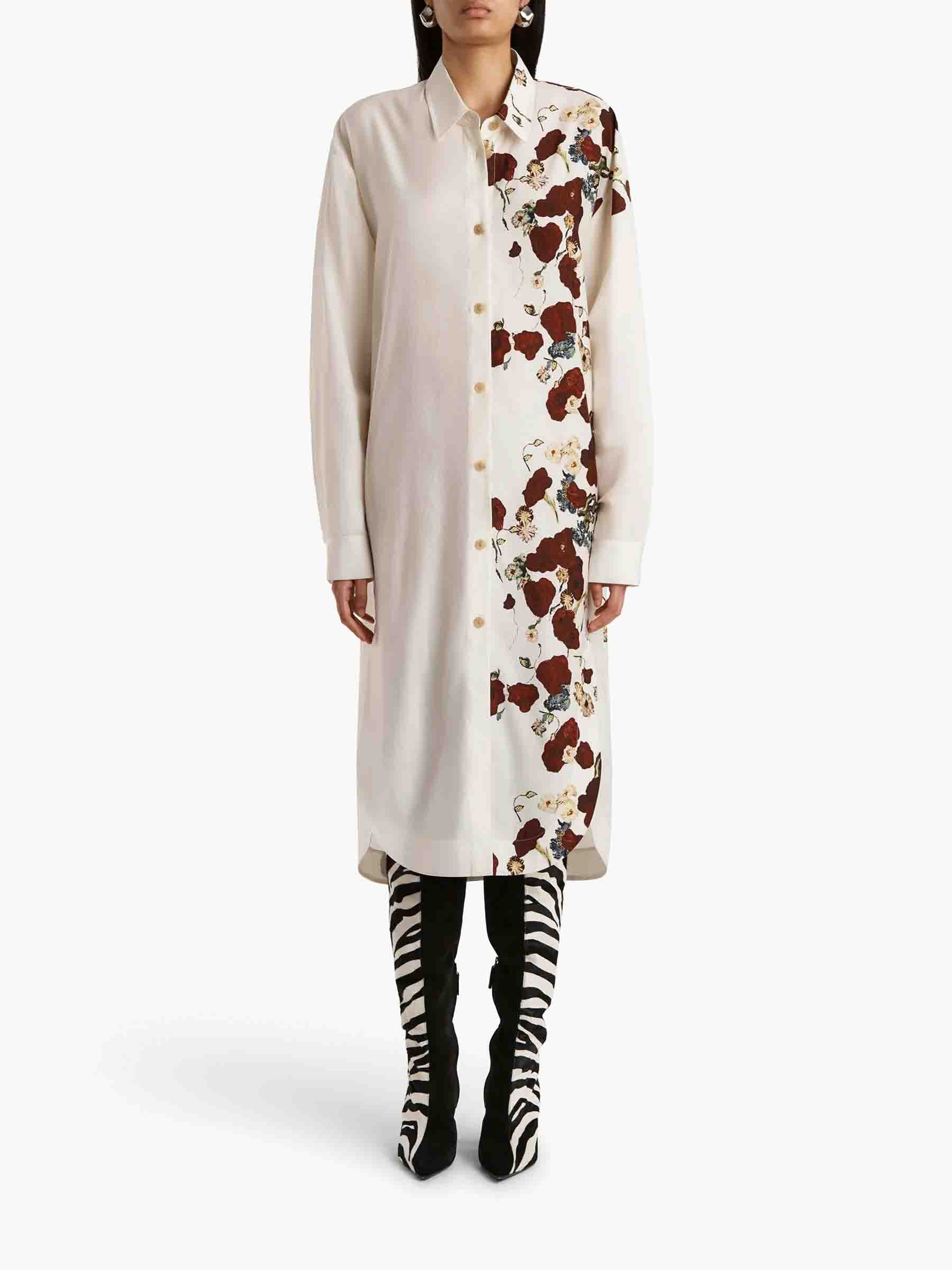 khaite shirt dress Seffi cotton shirt dress in white - Khaite