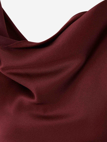 Victoria Beckham Mujer Barcelona Vestido Midi Drapeado color Burdeos sku 721-000705 01 - Foto 3