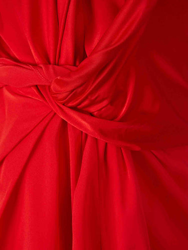 Victoria Beckham Mujer Barcelona Vestido Maxi Asimétrico color Rojo sku 721-000706 01 - Foto 4