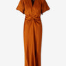 Victoria Beckham Mujer Barcelona Vestido Midi Plisado color Naranja Oscuro sku 721-000707 01 - Foto 1