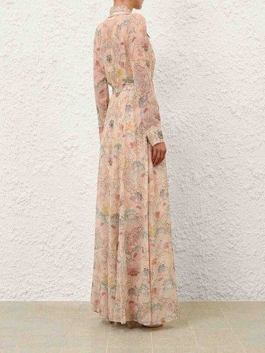 Zimmermann Mujer Barcelona Vestido Maxi Lazo color Rosa Palo sku 721-000709 01 - Foto 2