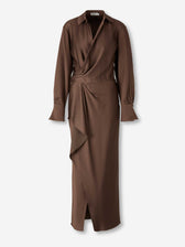 Simkhai Mujer Barcelona Vestido Midi Asimétrico color Marrón sku 721-000715 01 - Foto 1