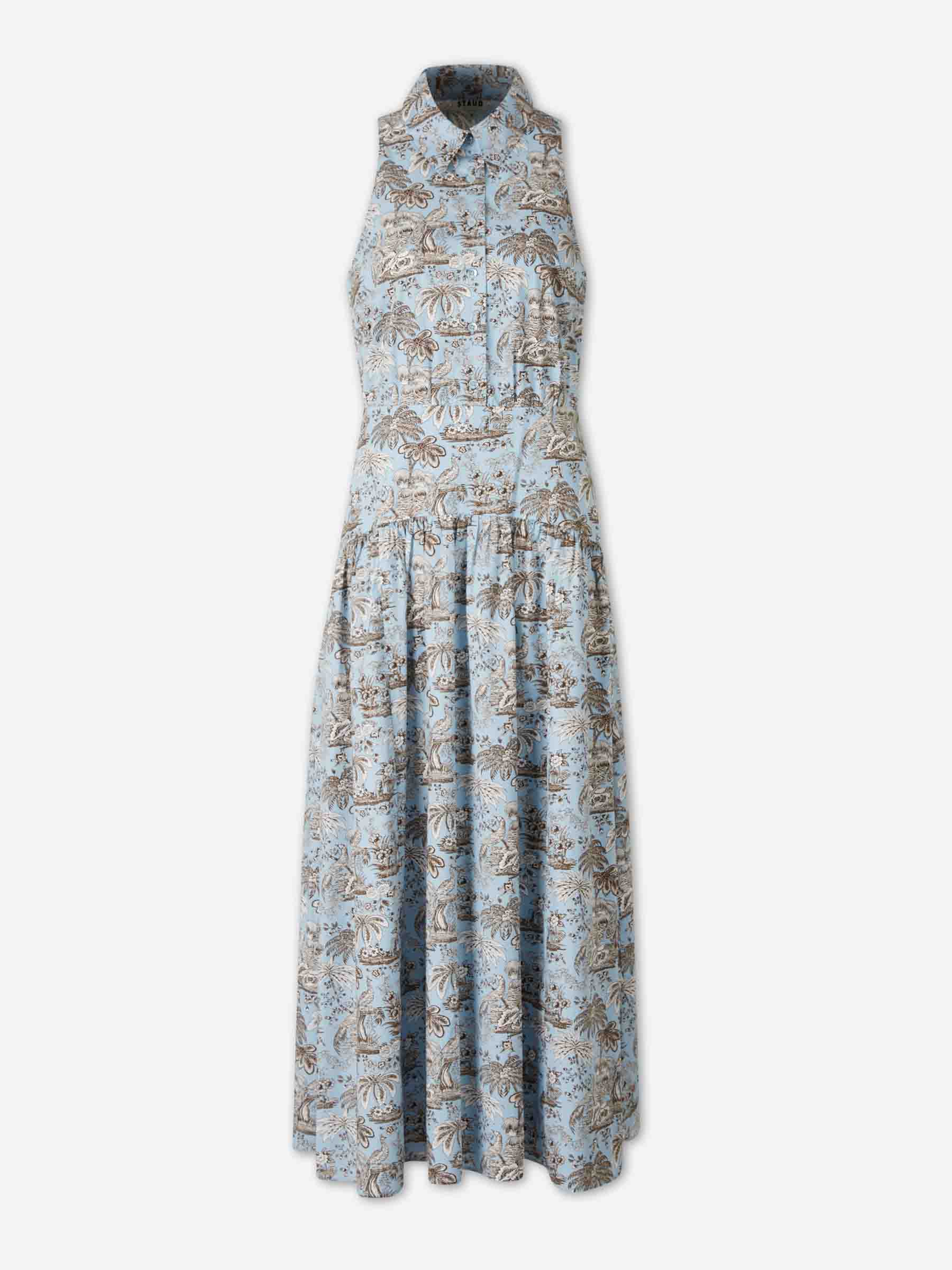 Staud Mujer Barcelona Vestido Midi Romy color Azul Celeste sku 721-000716 01 - Foto 1