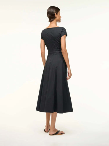 Staud Mujer Barcelona Vestido Midi Algodón color Negro sku 721-000719 01 - Foto 3