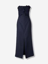 Andres Otalora Mujer Barcelona Vestido Maxi Bajo Palmera color Azul Marino sku 721-000726 01 - Foto 1