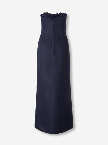 Andres Otalora Mujer Barcelona Vestido Maxi Bajo Palmera color Azul Marino sku 721-000726 01 - Foto 2