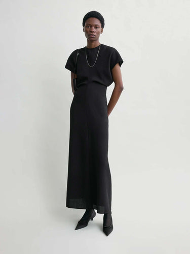TOTEME Mujer Barcelona Vestido Maxi Lana color Negro sku 721-000729 01 - Foto 2