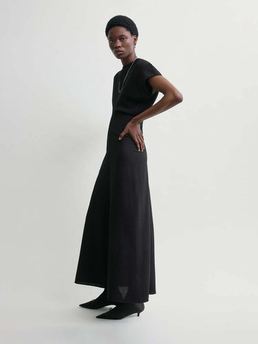 TOTEME Mujer Barcelona Vestido Maxi Lana color Negro sku 721-000729 01 - Foto 3
