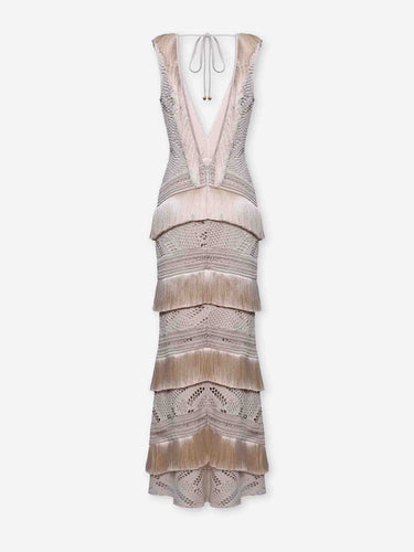 PatBo Mujer Barcelona Vestido Maxi Lyra color Marfil sku 721-000730 01 - Foto 3