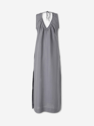 Peserico Mujer Barcelona Vestido Maxi Lino color Gris sku 721-000735 01 - Foto 3