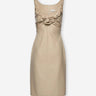 Magda Butrym Mujer Barcelona Vestido Midi Escote Drapeado color Beige sku 721-000736 01 - Foto 1