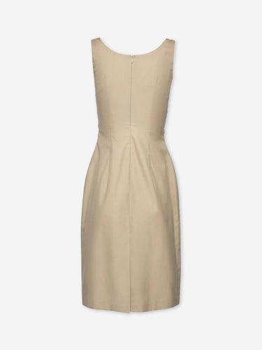 Magda Butrym Mujer Barcelona Vestido Midi Escote Drapeado color Beige sku 721-000736 01 - Foto 3