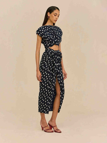 Cult Gaia Mujer Barcelona Vestido Midi Aira color Azul Marino sku 721-000739 01 - Foto 1