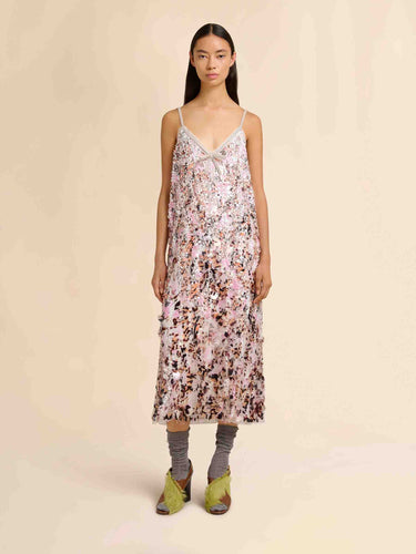 Marni Mujer Barcelona Vestido Midi Lentejuelas color Multicolor sku 721-000742 01 - Foto 2
